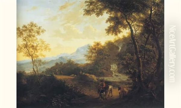 Le Repos De Cavaliers Dans Un Paysage De La Campagne Italienne - view 1