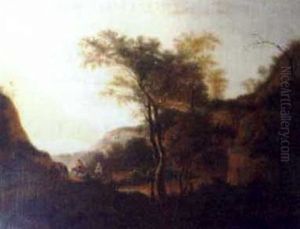 A Panoramic Landscape With Figures
