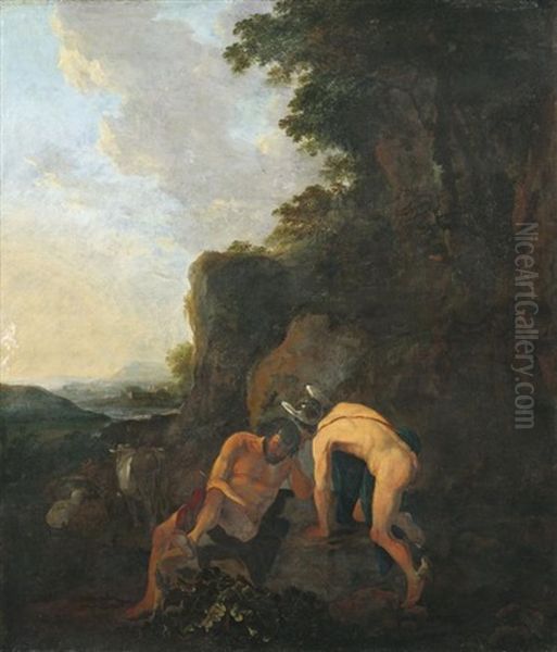 Sudliche Felslandschaft Mit Merkur Und Argus - view 1