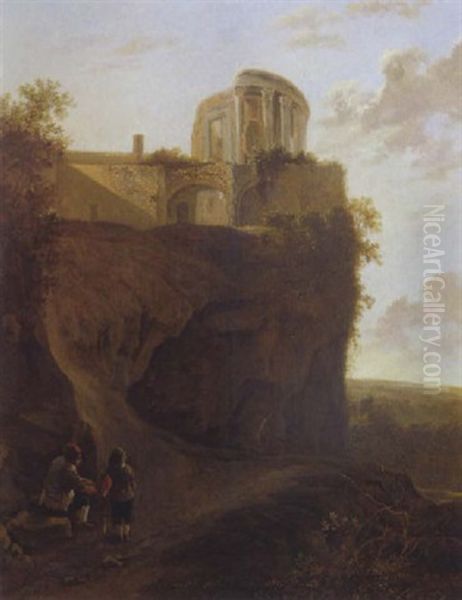 La Halte Au Bord Du Chemin Creux Pres Des Ruines - view 1