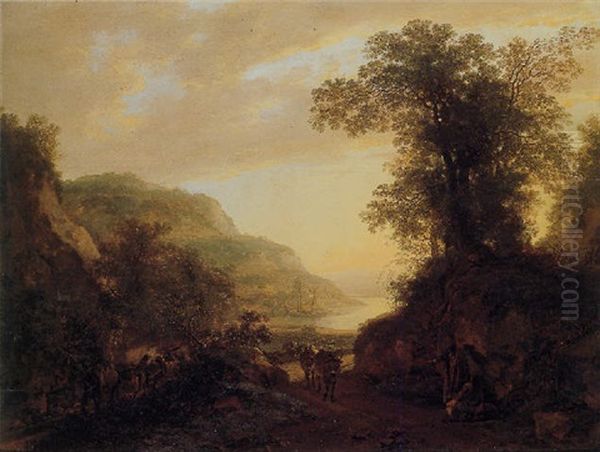 Italianate Landscape With Cattle And Travellers - view 1
