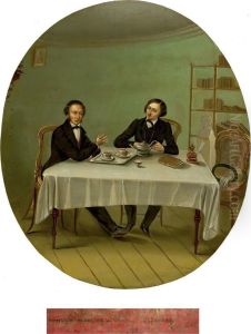 Pushkin And Gogol by Nikolai Alekseev
