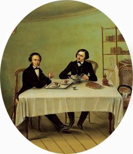 Pushkin And Gogol by Nikolai Alekseev