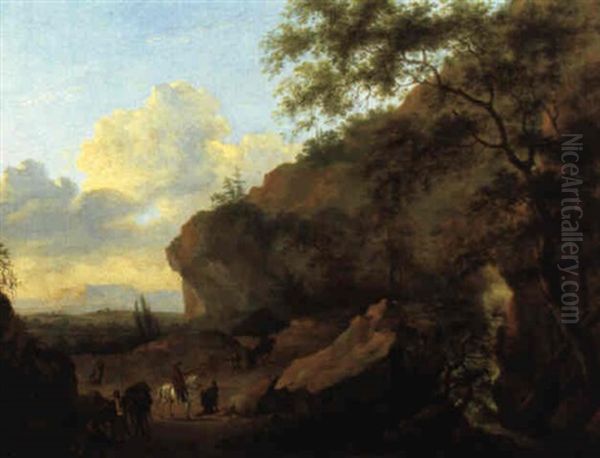 Gebirgslandschaft Mit Einem Sberfall - view 1