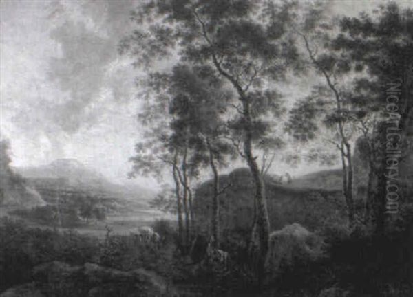 Italianisierende Landschaft Mit Rastenden Eselstreibern - view 1