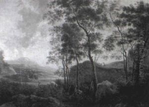 Italianisierende Landschaft Mit Rastenden Eselstreibern