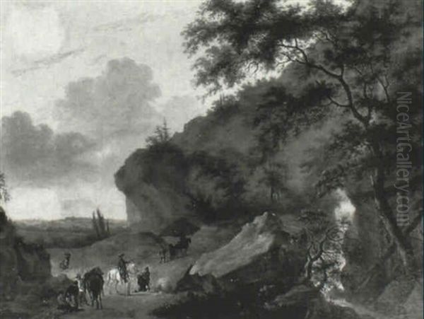 Italianate Landscape With Bandits Taking Prisoners - view 1
