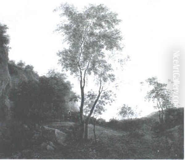 Landscape With Travellers On A Country Road - view 1