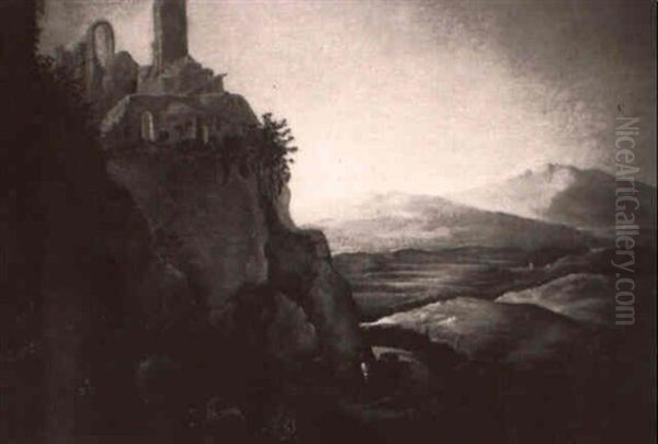Sudliche Gebirgslandschaft Mit Burgruine - view 1