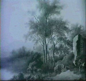 Bewaldete Landschaft Mit Figuren by Jan Both