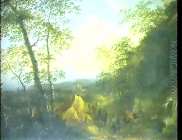 Sudliche Landschaft Mit Figuren- Und Tierstaffage - view 1