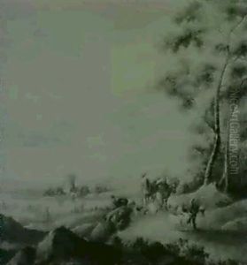 An Extensive Italianate Land- Scape With Shepherds On A Pathby A River, A Tower Beyond An Extensive Italianate Land- Scape With Shepherds On A Pathby A River, A Tower Beyond