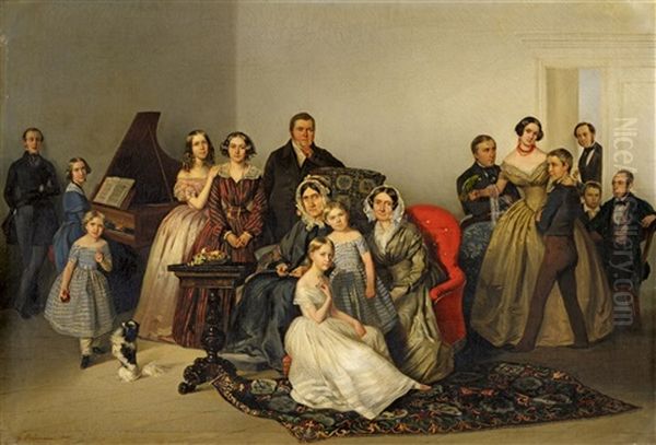 Portrait Of The Andreas Matthiessen Family - view 1