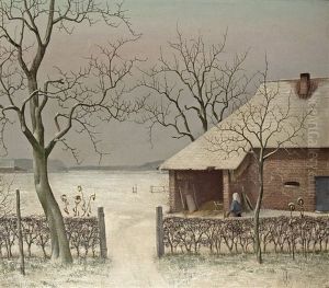 Gehoft Im Winter by Herbert Boettger
