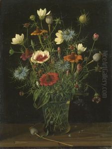 Blumenstilleben Mit Mohnkapseln by Herbert Boettger