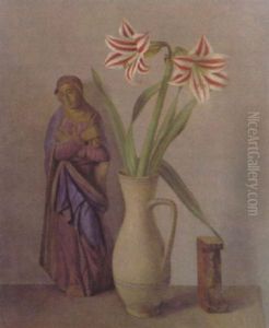 Stilleben Mit Heiligenfigur by Herbert Boettger