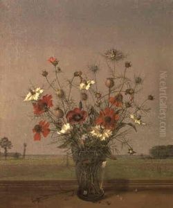 Still Life Of Flowers In A Landscape Still Life Of Flowers In A Landscape