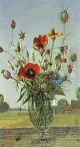 Vase Mit Mohnblumen by Herbert Boettger