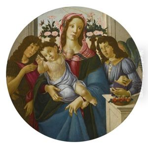 The Madonna And Child With Saint John The Baptist And An Angel Before A Window (collab. W/studio) by Sandro Botticelli