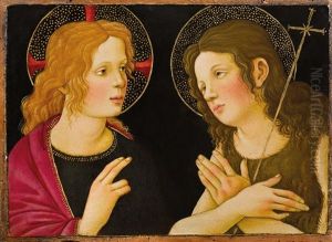 Christ With Saint John The Baptist by Sandro Botticelli