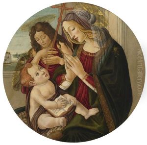 Madonna And Child With The Infant Saint John The Baptist, Seated By A Window, An Extensive Landscape Beyond