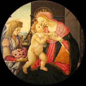 Vierge A L'enfant Avec Un Ange