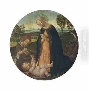 The Madonna And Child With The Infant Saint John The Baptist by Francesco Botticini