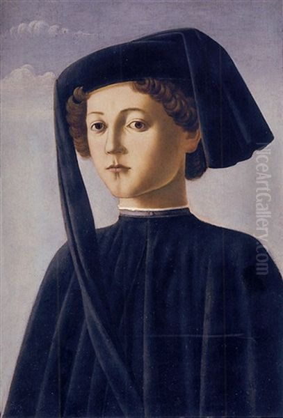 Portrait Of A Young Gentleman In A Black Coat And Black Cap - view 1
