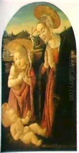 The Madonna And Child With The Infant St.john The Baptist by Francesco Botticini