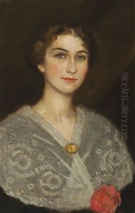 Portret Autorovy Manzelky by Hugo Boettinger