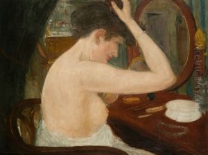 Femme A Sa Coiffeuse by Georges Bottini
