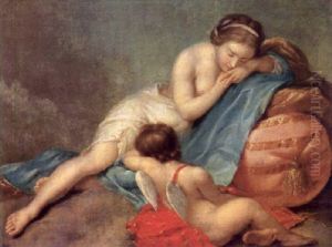 Venus Und Amor Schlafend by Wilhelm Boettner