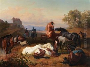 Butteros With Horses In The Roman Campagna