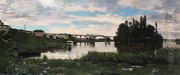 Paysage Au Pont De Chemin De Fer - view 1