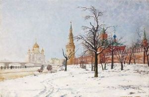 En Bas Du Kremlin - La Moscova, Dans Le Fond La Cathedrale Saint-sauveur