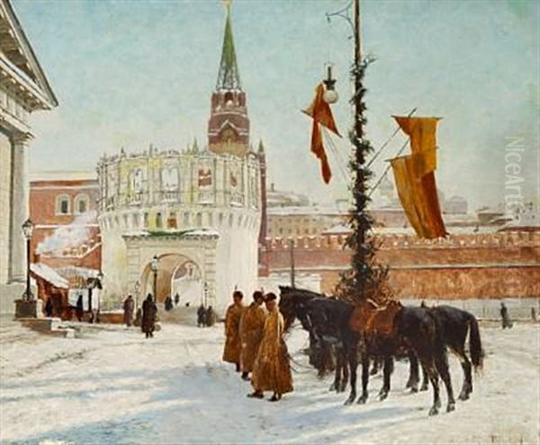 View Of Moscow, At The Entrance To The Kremlin - view 1