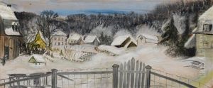 Village En Hiver by Simone Mary Bouchard