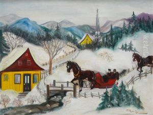 Les Voitures De La Messe, Le Dimanche by Simone Mary Bouchard