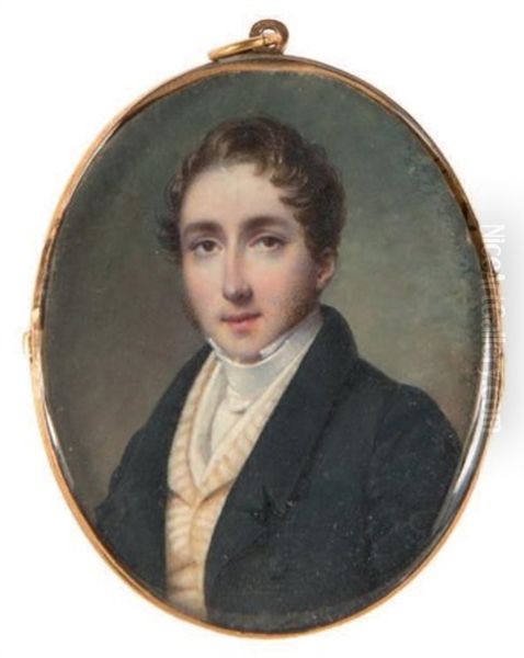 Homme En Costume Bleu Et Gilet Raye Jaune - view 1