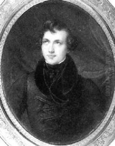 Joseph (alfred) Quidant Before A Red Curtain Background, Wearing Frogged Black Coat And Black Stock