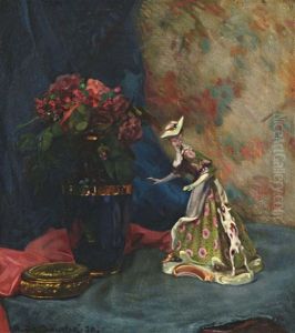 Stillleben Mit Nymphenburger Porzellanfigur by Arnulf De Bouche