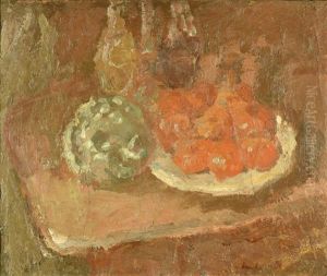 Nature Morte A L'artichaut Et Oranges