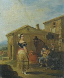 A Woman At A Balcony