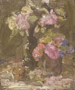 Deux Bouquets De Fleurs by Georges Bouche