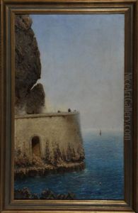 Am Cap D'antibes In Sudfrankreich by Louis Alexandre Bouche
