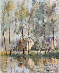 Peupliers Au Bord De La Riviere