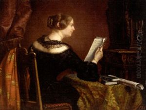 Jeune Fille Lisant Une Lettre by Camille Bouchet