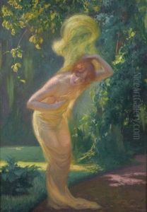 Baigneuse Au Drape Jaune