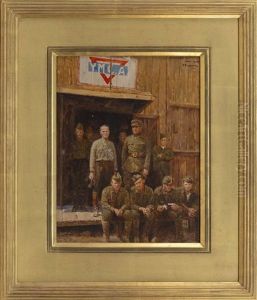 An Open Doorway With The American Y.m.c.a by Joseph Felix Bouchor