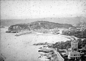 Vue Du Chateau Et De L'entree Du Port De Nice by Miguel Aleo